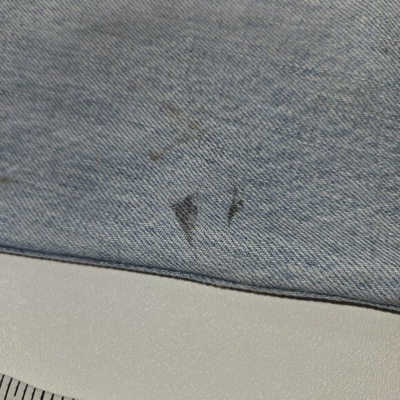 Vintage GUESS Jeans Loose Straight Leg Light Wash 34 X 29 Big Triangle Patch USA - Picture 9 of 12